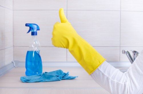 Commercial cleaner servicing an office or studio near W1W