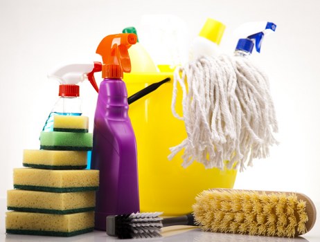 Deep cleaning equipment used on a hard floor in W1W